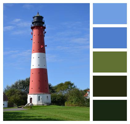 North Sea Pellworm Lighthouse Image